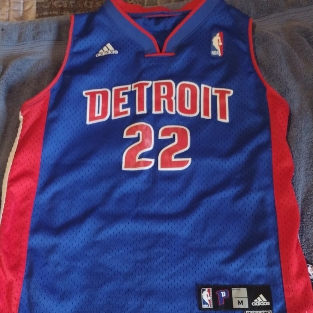 Adidas Blue and Red Detroit Jersey